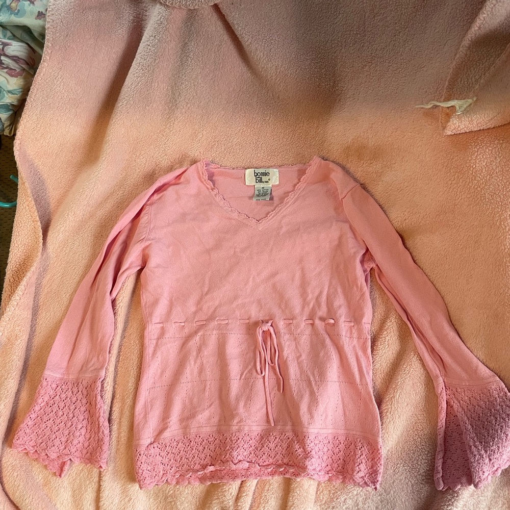 cute pink Y2K top